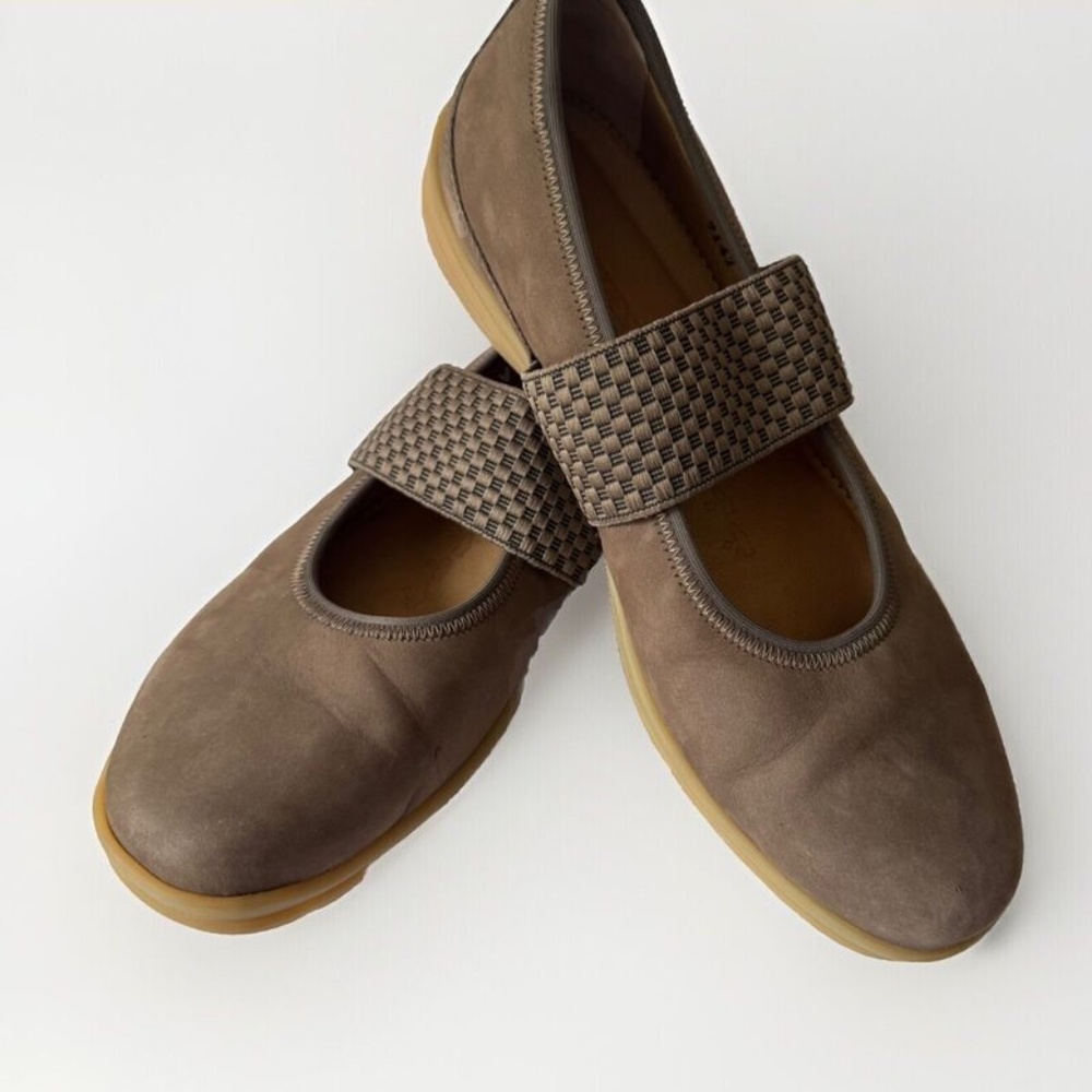 HARTJES XS Austria Comfort Mary Jane Ballerina Slip On Nubuck Beige Size US 7.5